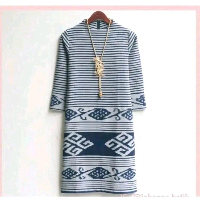 Dres tenun casual Lurik - atasan wanita Dewasa