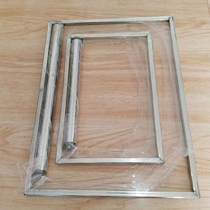 Bingkai + Rol pin Stainless Perata Adonan Kue 2 Ukuran - Kitchen re Set - 30cm 20cm 1cm
