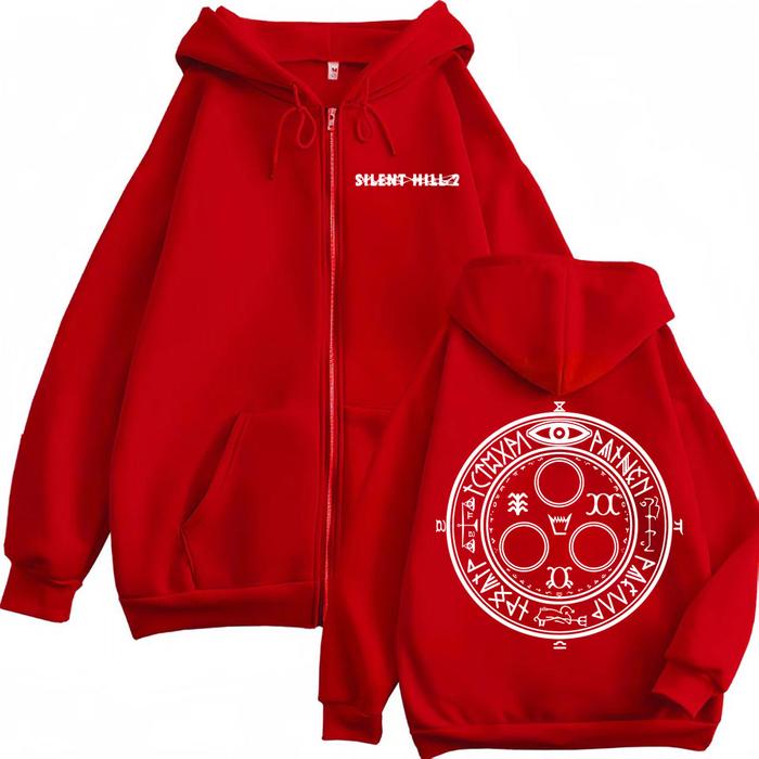Limited Silent Hill 2 Game Print Zipper Hoodies High Quality Fashion Zip Up Pullovers Men Women Casu