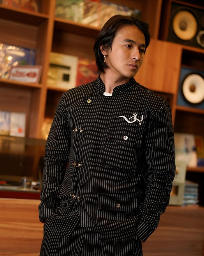 Bawwa Santai  - Kemeja DENIM WABASH  STRIPE wash BLACK SALUR | Series SIRAJ  | Kemeja FIREMAN CLASP|