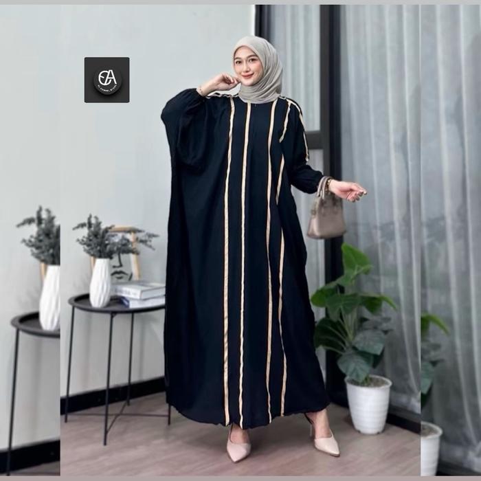 Kaftan Nabila + bonus by alcameel kaftan rayon premium bahan adem tebal,cocok untuk harian LD 180 mo