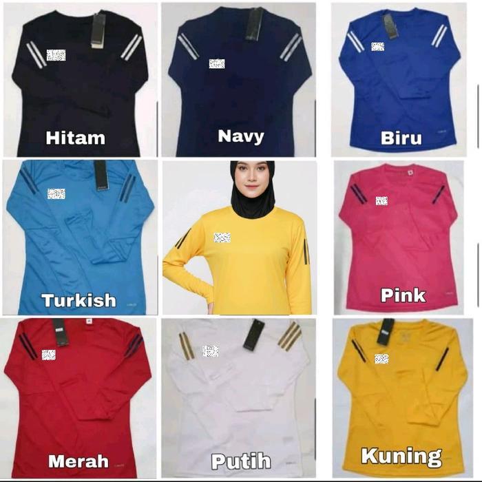 Terbaru Baju Olahraga Lengan Panjang Wanita Lari Sepeda Gym Fitness Yoga Pilates Dance Zumba Poundfi