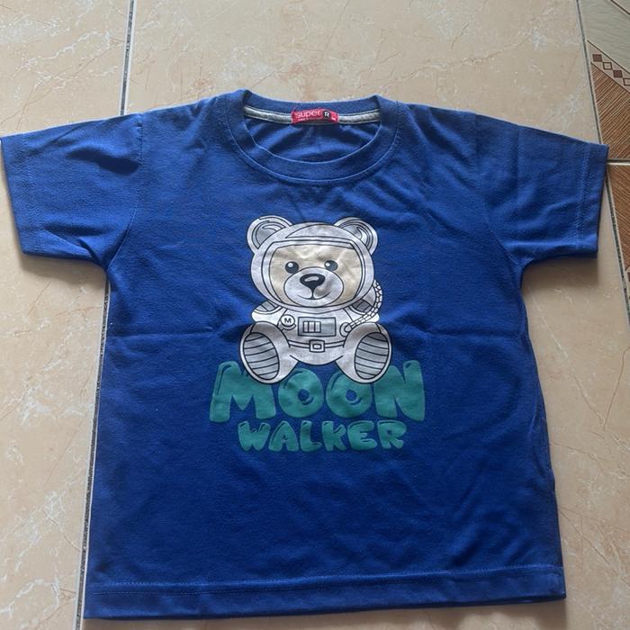 Kaos anak laki laki moon walker navy