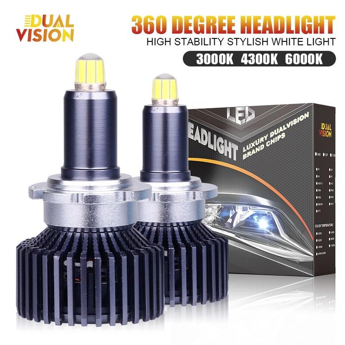 Lampu bohlam otomatis LED 360, bohlam lampu otomatis 9012 K 50000LM