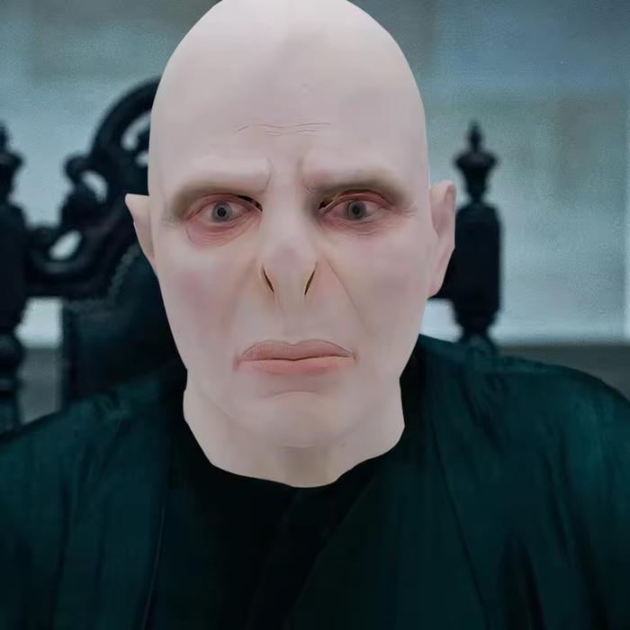 Voldemort Role Playing Mask Magic School Tom Marvolo Riddle Headwear Horror Bald Latex Mask Hallowee