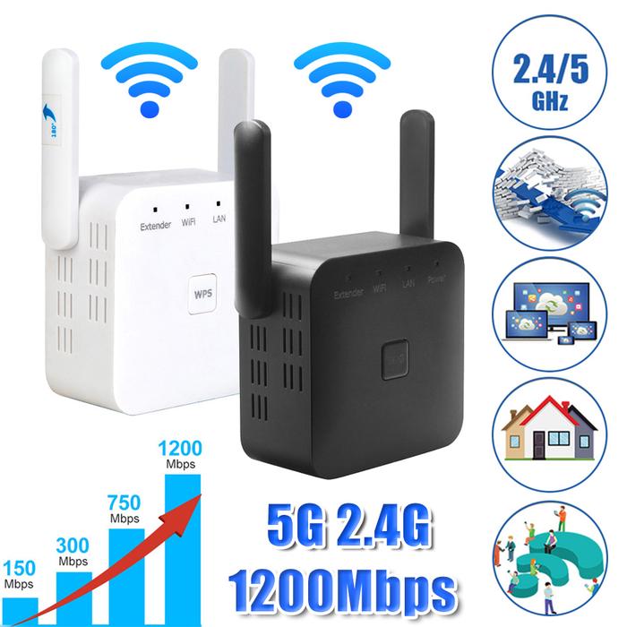 5G 2.4G 1200Mbps WiFi Repeater Wifi Amplifier Long Range Wifi