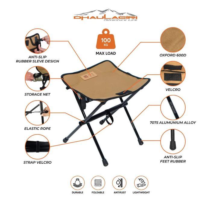 Eiger - Dhaulagiri Folding Chair 107 / Kursi Lipat Ultralight - Kursi Lipat Camping Gunung Outdoor