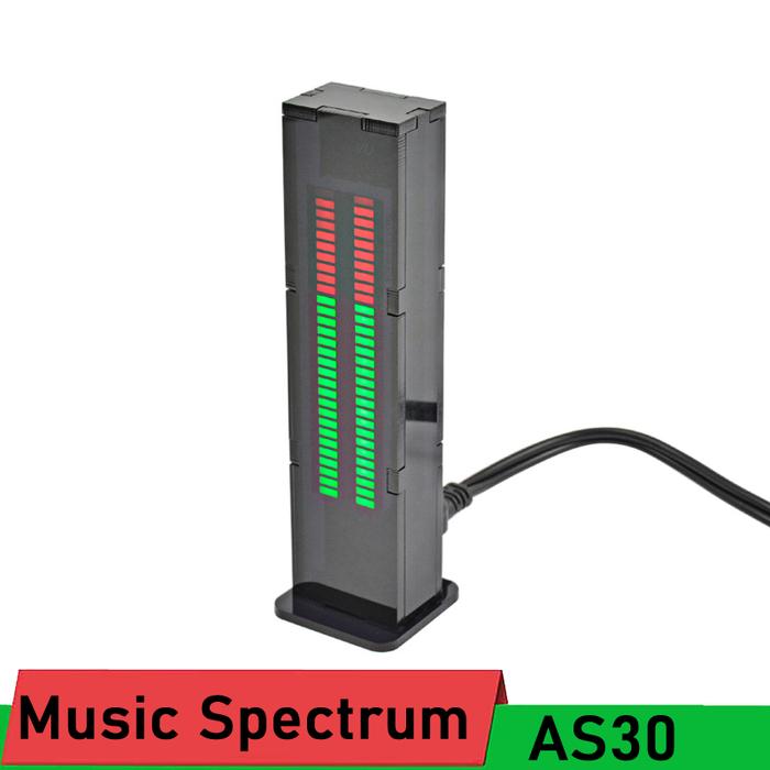 AS60 Indikator Spektrum Musik LED Lampu Indikator Tingkat Stereo