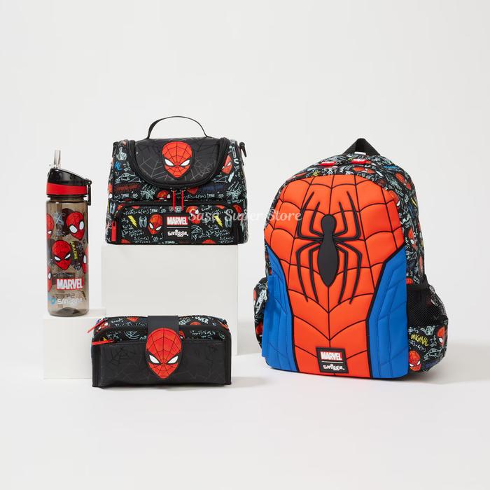 SASA BEBE | SMIGGLE SERIES BOY SUPERHERO MARVEL SPIDERMAN JUNIOR SENIOR CHARACTER HOODIE BACKPACK RA