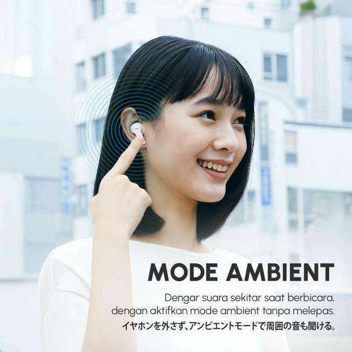 Nakamichi My Music Hue Horn Anc Tws Earphone Full Bass Ipx4 Anti Keringat Bluetooth Mic Best Seller
