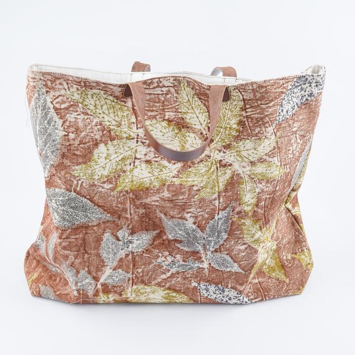 Enoman - Hand Bag Cotton Canvas Strap Cow Leather Ecoprint Natural Dye Pewarnaan Alami Tas Jinjing K