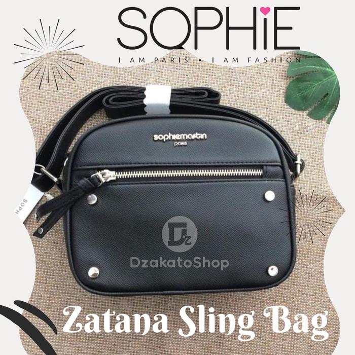 Tas Wanita Terbaru 2024  Selempang Wanita Sophie Martin Paris Zatana Neo Zatana Hitam Promo Kekinian