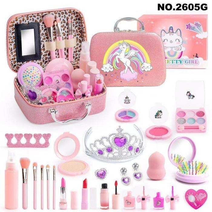 【 STOCK】Children Pretend Plays Unicorn Make Up Kit Set Mainan Make Up Anak Dengan Fungsi - Kado Anak