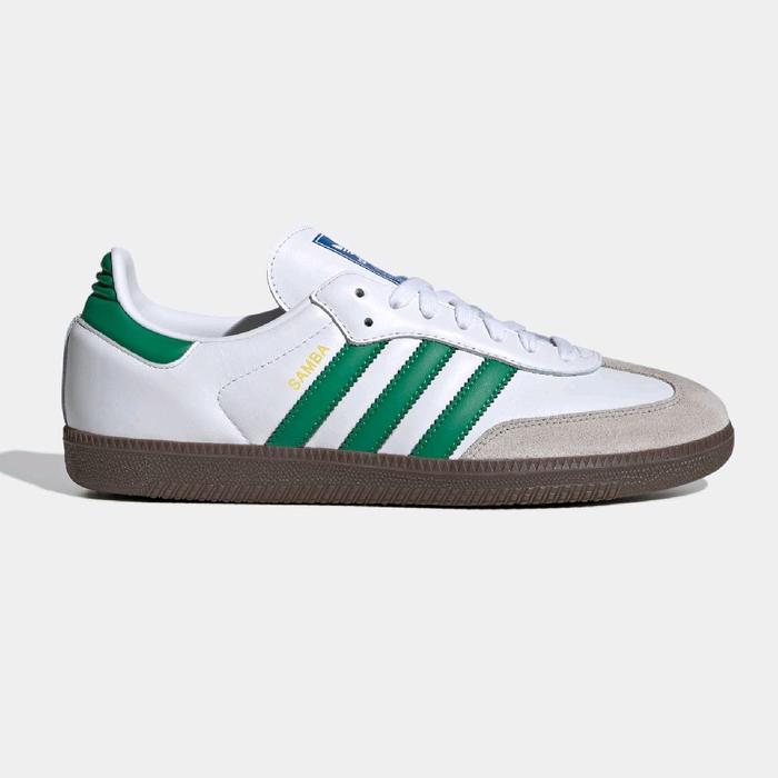 Sepatu Sneakers Casual Adidas Samba OG Unisex Authentic BNWB - Cloud White/ Green/ Supplier Colour