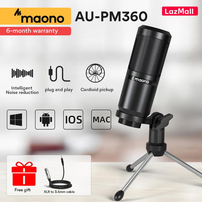 (MAONO Official Store) MAONO AU-PM360TR 3.5mm Condenser Microphone