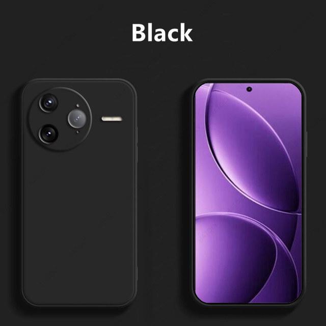 Soft Case Microfiber For POCO F5 F6 F7 PRO F7 ULTRA Silicone Back Cover Casing - Hitam, POCO F6