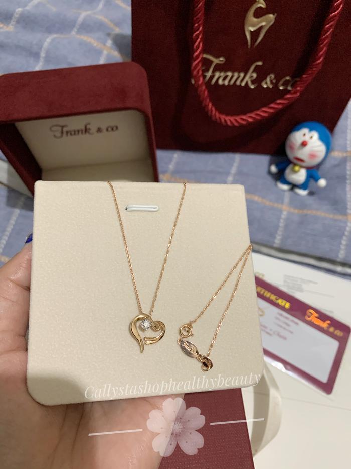 Frank N Co Diamond Love Necklace Jewellery New Include Rantai