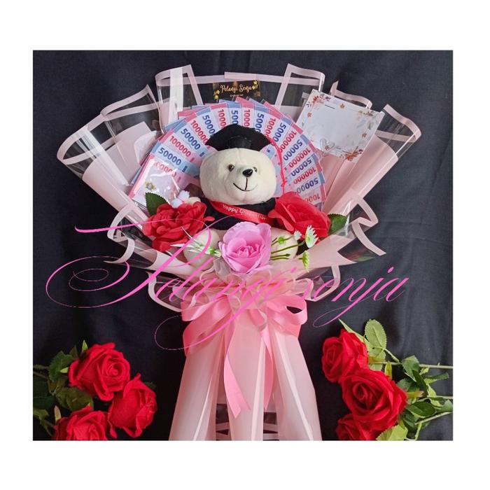 Buket boneka wisuda size MEDIUM/Buket boneka wisuda uang kosong/buket boneka wisuda/buket boneka luc