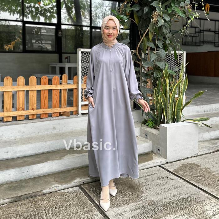 Yesaya Gamis Abaya Polos - Dress Airytech Anti UV - Dress Polos Adem