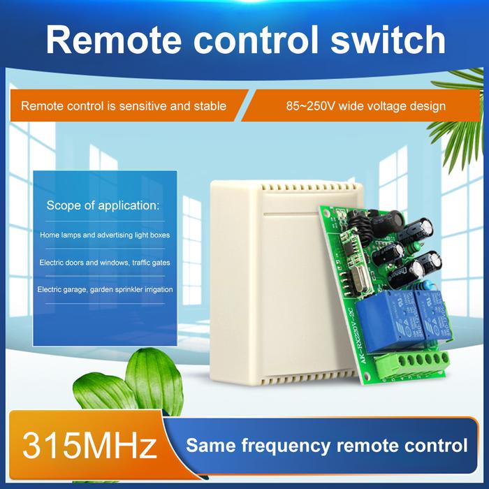 220V 2 Way Relay Receiver 3 Modes Relay Receiver Controller with 2