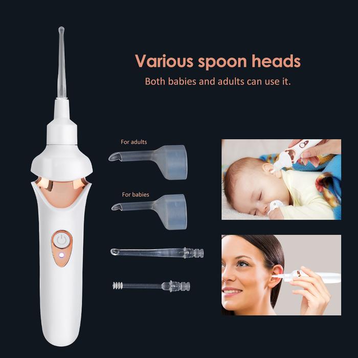 Electric Luminous Ear Wax Suction Remover Ear Pick Set Rechargeable