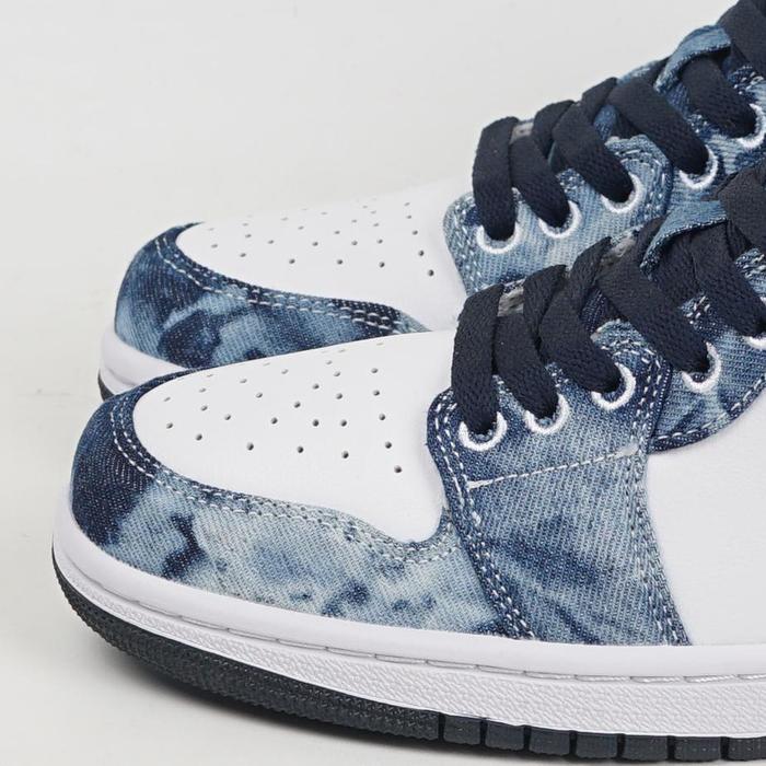 sepatu kasual pria wanita sneakers AJ Low Washed Denim Blue