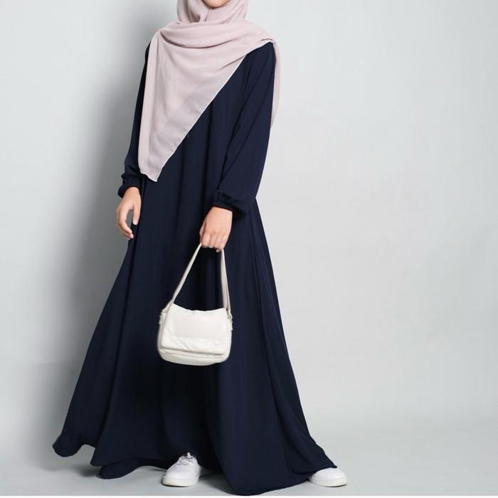 AHA dress polos kekinian, dress gamis adem & jatuh