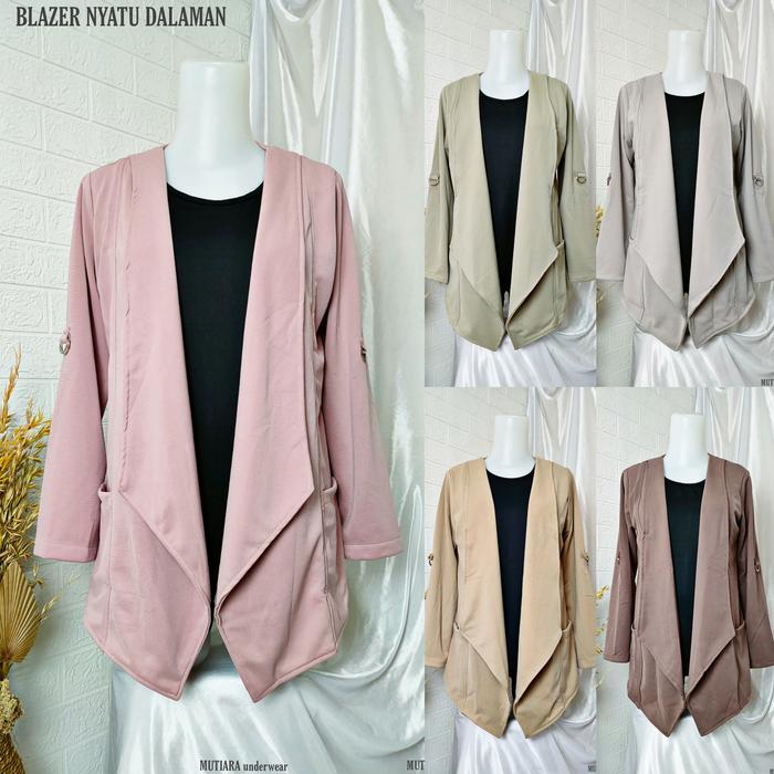 Blazer One SET Wanita/Blazer Nyatu Dalaman Wanita Premium Import/Outwear One Set Wanita Premium fit 