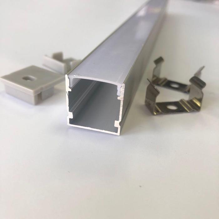 HOUSING LED BAR/LED STRIP/RIGID BAR ALUMINIUM @DOVE COVER 20*20mm *