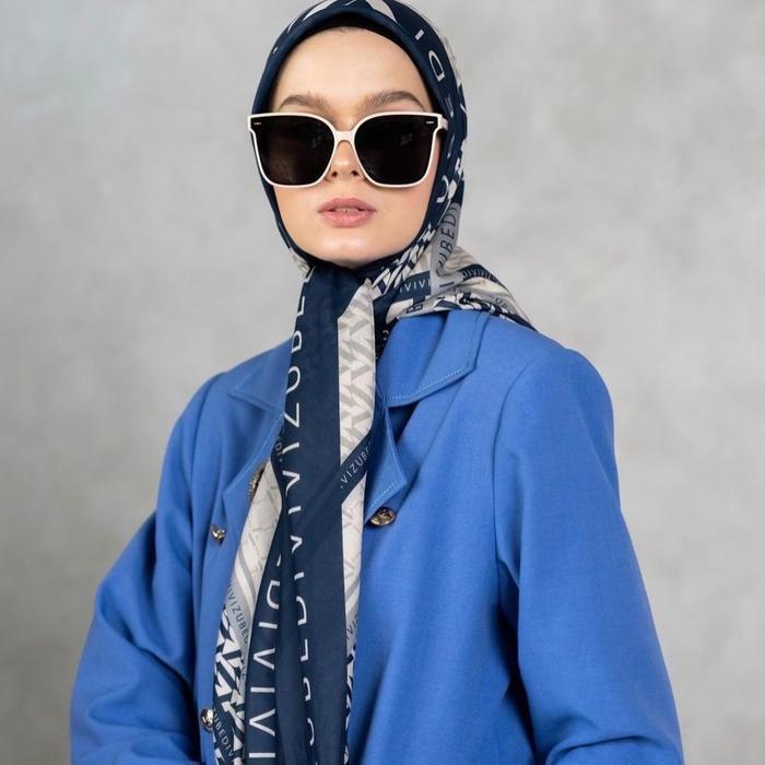Vz Monoline Scarf By Vivi Zubedi [Hijab Motif Segi Empat]