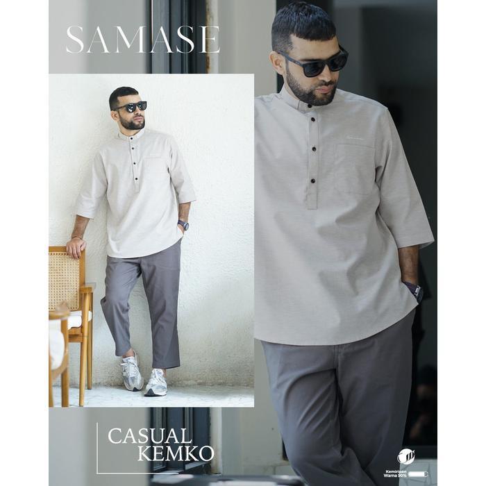 Best Seller Samase Kemko Kemeja Koko Casual 3/4 U115P