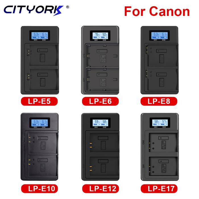 CITYORK camera battery charger for Canon LP-E5 LP-E6 LP-E8 LP-E10