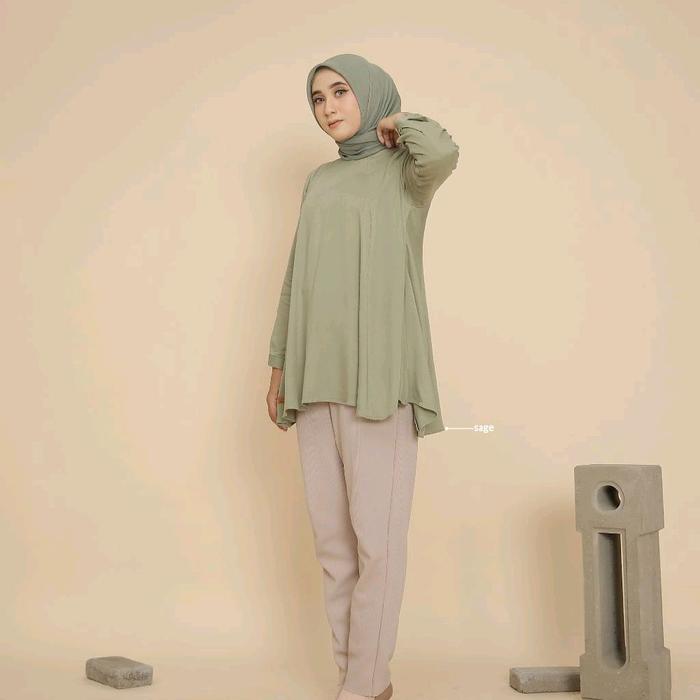 DELISHA BLOUSE | NADHEERA LUXURY | GRIYA QAIREEN Atasan Wanita Panjang Baju Casual
