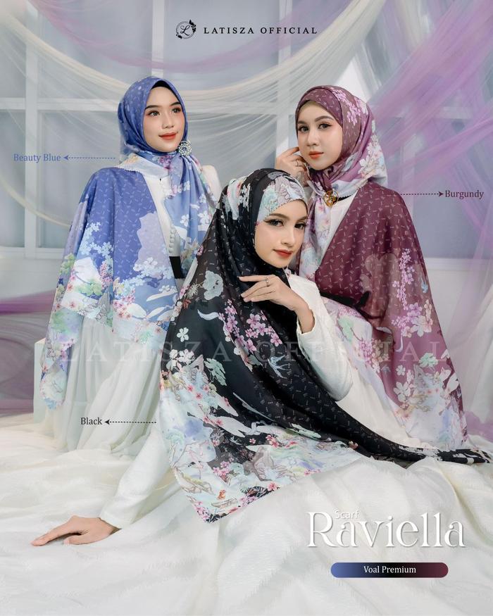 RAVIELLA SCARF / HIJAB SEGIEMPAT MOTIF / HIJAB PERSEGI / HIJAB LATISZA / HIJAB KEKINIAN / EXLUSIVE S