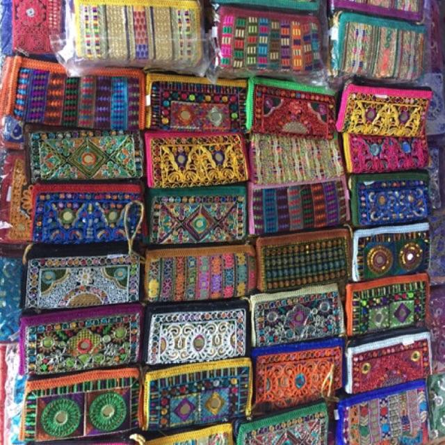 Sultanatoko Dompet panjang wanita motif khas arab pakistan size L ( muat hp) dan M oleh oleh haji da