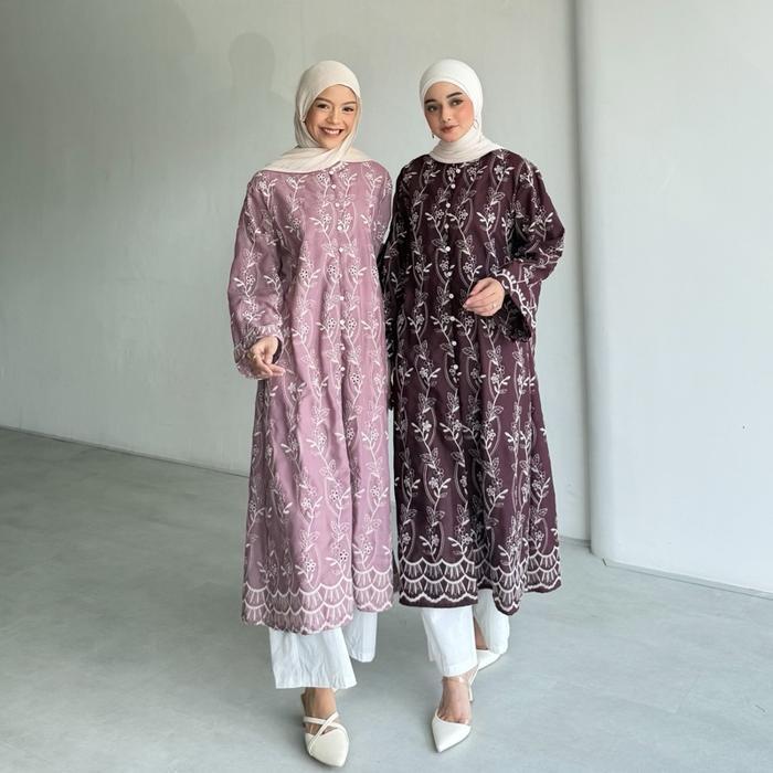 Zainab By Yellowfacy Cotton Bordir Tunik Baju Kurung Melayu Shirt Terbaru !!!