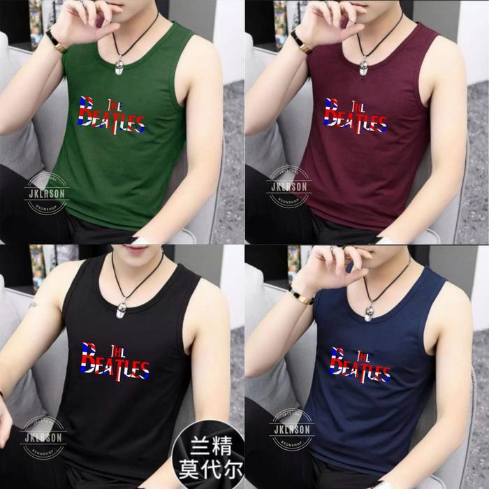 Ready Kaos Singlet Pria Dewasa Jumbo Berlogo The Beatles