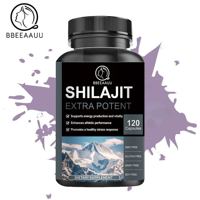 Bbeeaauu Shilajit Supplement Capsules 400mg Supports Energy Production and Vitality Enhances Athleti