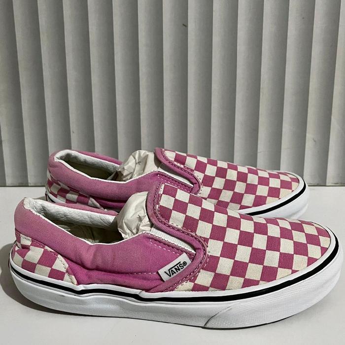 Sepatu Anak Second Original Vans Slip On Checkerboard Size 34/21cm
