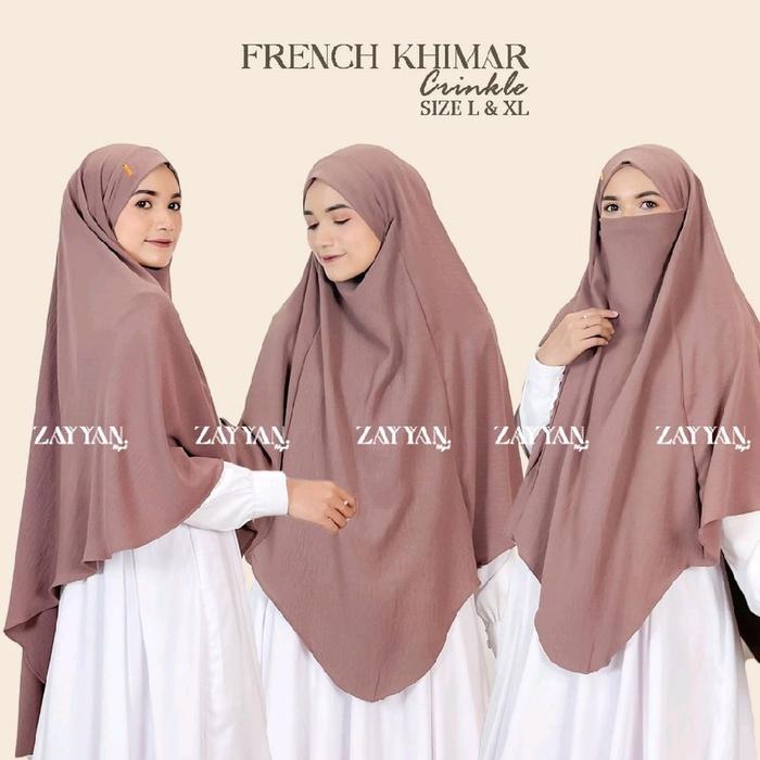 French Khimar Zayyan Kerudung Hijab Kekinian
