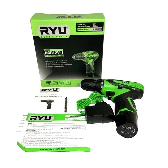 RYU CORDLESS DRILL RCD 12-1/ RYU MESIN BOR CAS 12V