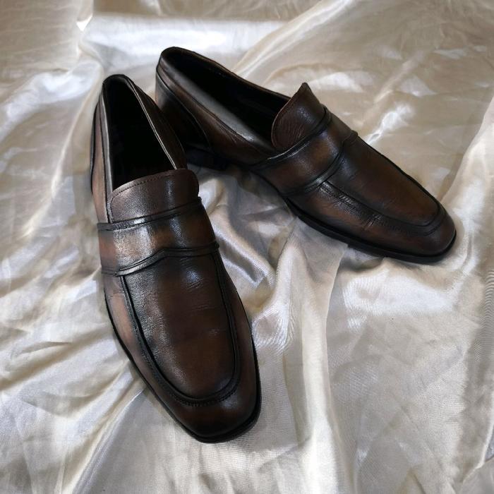 ERMENEGILDO ZEGNA Flex Loafers Moccasins in Dark Brown Sepatu Kulit Formal Pria Driving Shoes ITALY