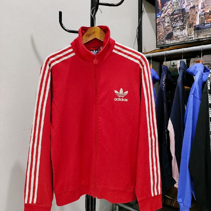 Jaket Tracktop Adidas Europa Red Original