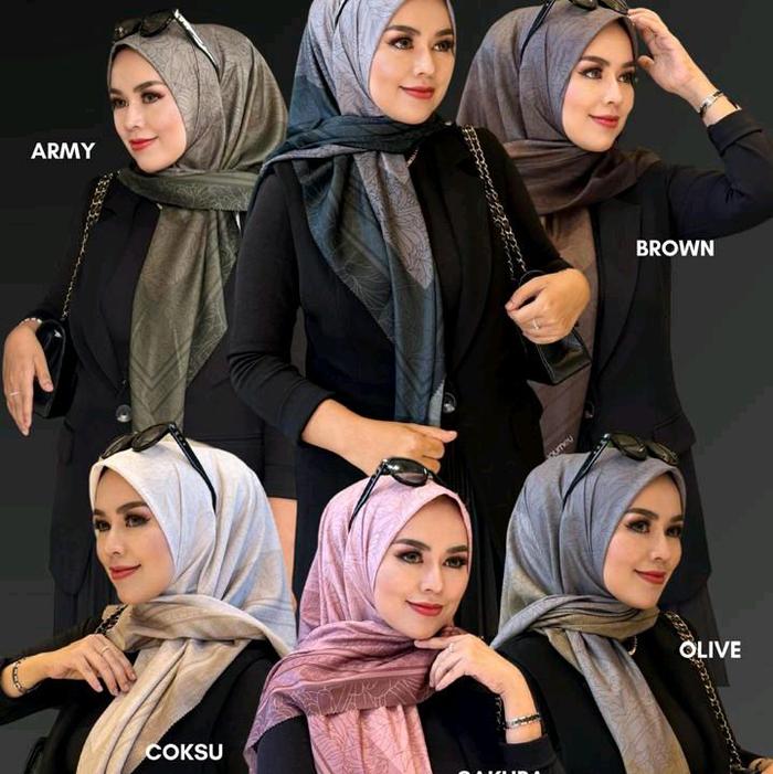 Hijab SegiEmpat Journey jurney jp logo plat jp Anggun Series voal premium - Square Muslim Wanita  Hi