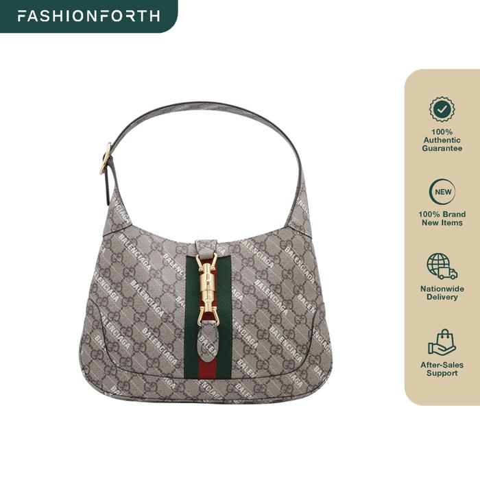 FashionForth Small GG Supreme The Hacker Project Jackie 1961 Shoulder Bag with Green/Red Web