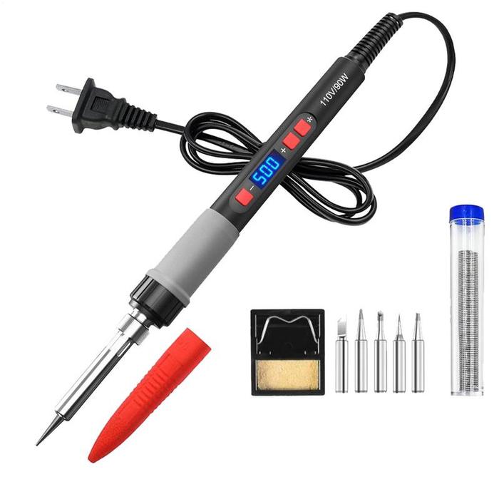 Soldering Iron 90W Soldering Welding Iron Kit Adjustable Temperature LCD Digital Portable Soldering