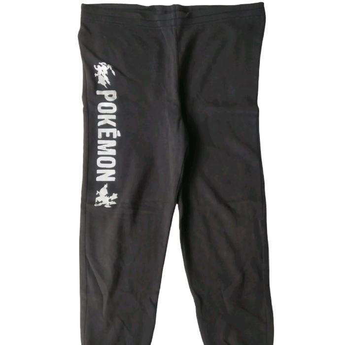 Pokemon x Uniqlo Youth Black Official Jogger Pants Celana Panjang Anime Kartun Cewek Remaja Original