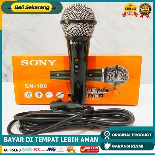 MICROPHONE KARAOKE SUARA JERNIH SONY SN 100 MIC KABEL SPEAKER MIKROFON COCOK BUAT ANAK BELAJAR NYANY