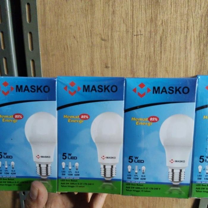 Lampu 5 Watt Masko LED BULB 5W 6500K BERGARANSI / LED 5W MASKO