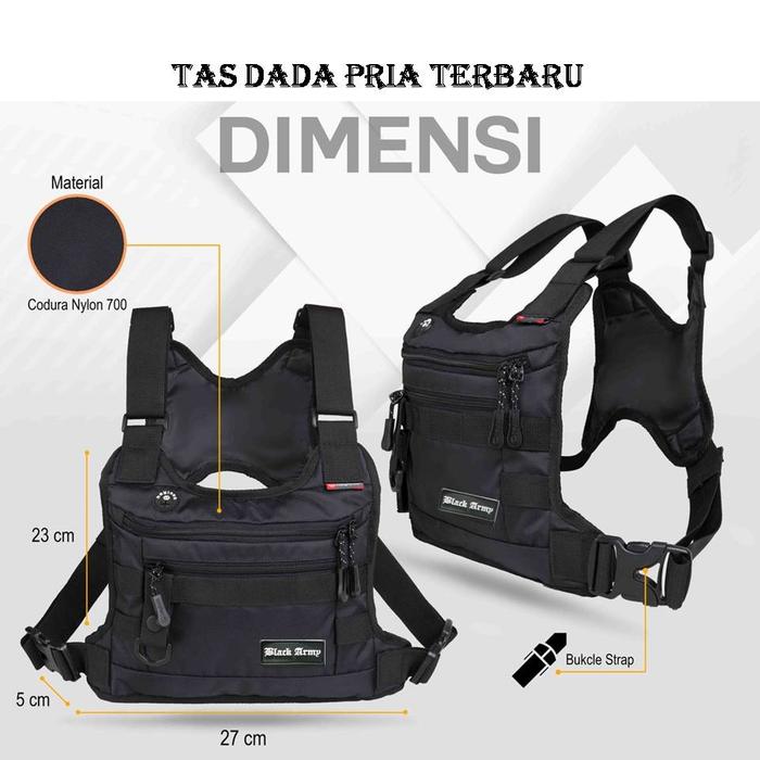 Tas dada Pria Terbaru Anti air Tas Depan dada Tactical Army Murah Tas Holder Hp Motor Waterfoop Ozol